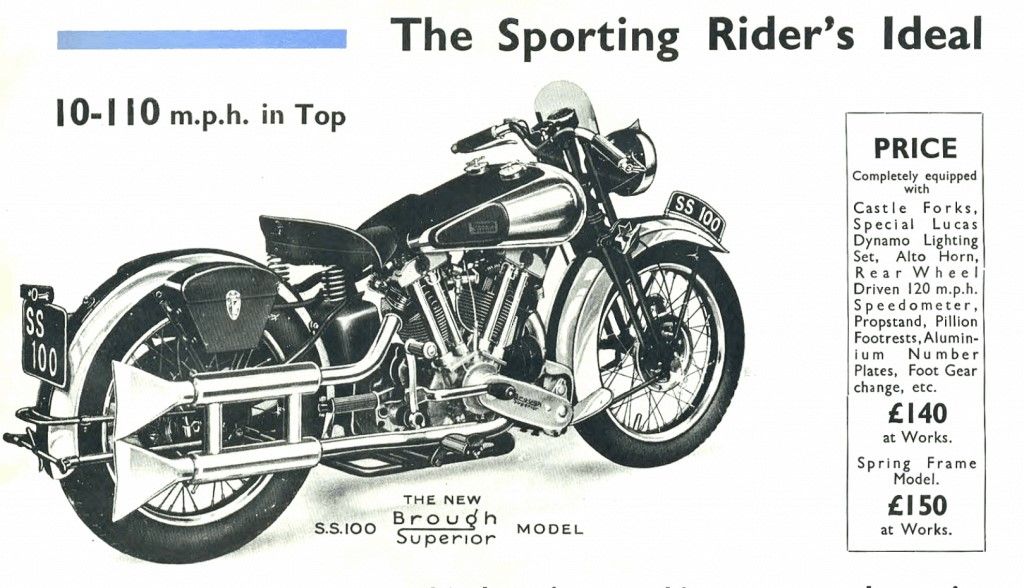 Brough Superior SS100 classe 1925, “la Rolls Royce delle motociclette” è la regina indiscussa delle aste di moto d’epoca